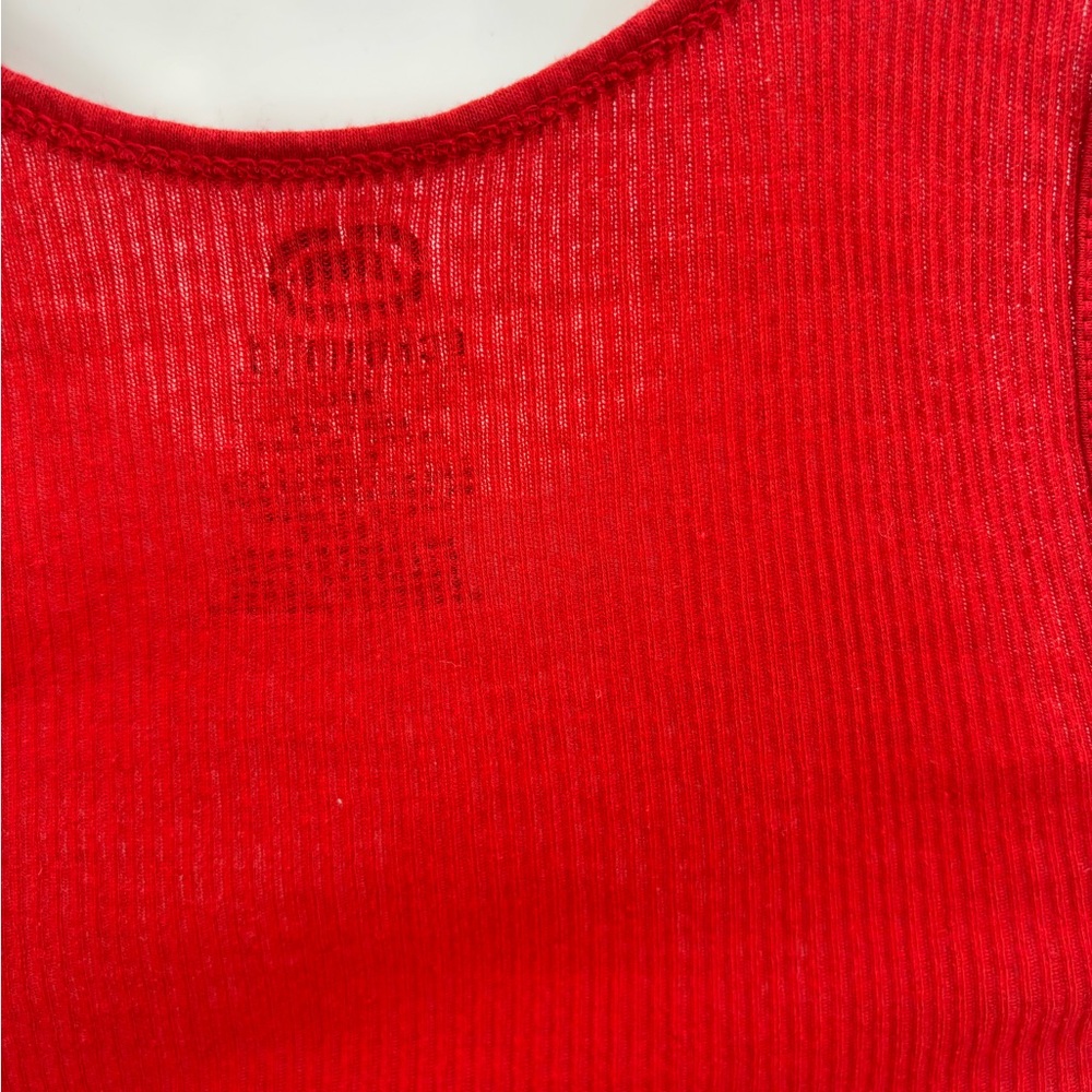 Red Ribbed Tank Top - Picture 5 of 5